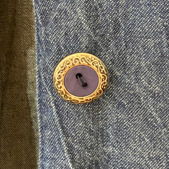 Medium Dark Blue Denim Oversized Blazer - Picture 8 of 12